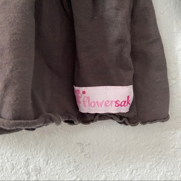 Flowersak Gray Ruffle Bibbed Layer Long Sleeve Tunic Dress Toddler Girls Size 3 - Picture 2 of 6